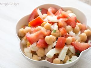 Tomato Garbanzo Bean Onion Salad