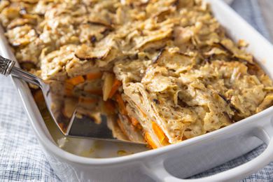 Matzo Casserole with Apples and Sweet Potatoes