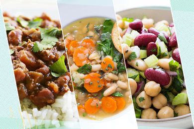 Three recipes made with canned beans