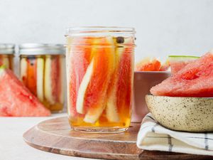 Pickled Watermelon Rinds in a Jar 