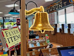 Trader Joe's bell at check out counter